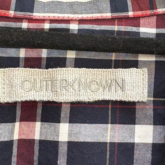 Outerknown Men's Button Up Shirt Size XS Organic Cotton Mixed Plaid Long Sleeve - Picture 3 of 7